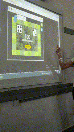 Gif da apresentação dos projetos nas escolas.